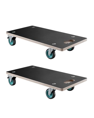 VEVOR Rollbrett, 250 kg Tragkraft, Möbeltransportwagen mit 4 geräuscharmen TPR-Rädern, rechteckiger Transportroller für Klavier, Möbel, Couch, Waschmaschine, Kühlschrank, 2er-Set, schwarz VEVOR Rollbrett, 250 kg Tragkraft, Möbeltransportwagen mit 4 geräuscharmen TPR-Rädern, rechteckiger Transportroller für Klavier, Möbel, Couch, Waschmaschine, Kühlschrank, 2er-Set, schwarz von VEVOR