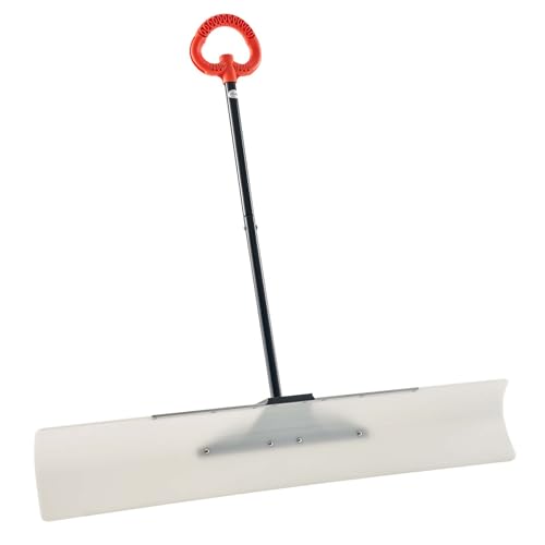 VEVOR Schneeschaufel, 1235x1250 mm Schneeräumer mit ergonomischem Griff, HDPE-Schaufelblatt, Schneeräumwerkzeug, tragbarer Schneeschieber zum Reinigen von Einfahrten, Treppen und Gehwegen von VEVOR
