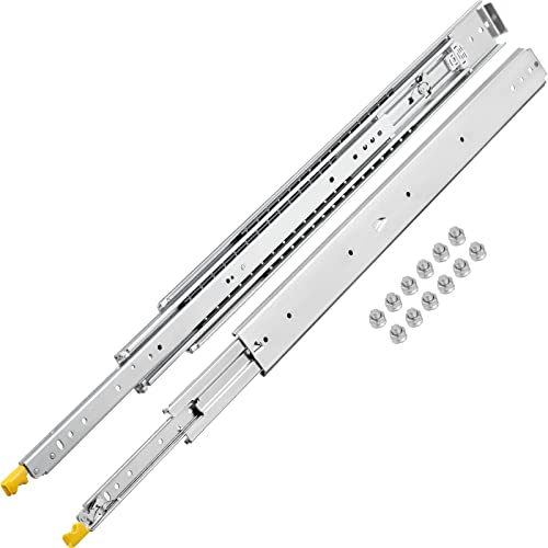 VEVOR Schubladenschienen Vollauszug 864mm, mit Verriegelungsfunktion Schwerlastauszüge Tragkraft bis zu 225 kg, [Energieklasse A] 1 Paar (2 Stück) von VEVOR