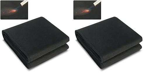 VEVOR Schweißdecke 310 x 700 x 3 mm Schweißschutzdecke 982 ℃ Hitzebeständigkeit Hitzeschutzgewebe Wärmeschutzmatte Kohlefaser Löschdecke feuerfeste Unterlage Brandschutzmatte Feuermatte Schwarz von VEVOR