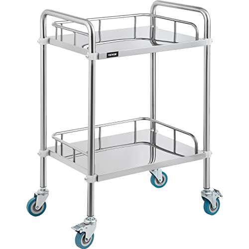 VEVOR Servierwagen Edelstahl Serving Lab Trolley 2 Böden Laborwagen Tragbar Abräumwagen Medical Dental Lab Cart Transportwagen Rollwagen Medizinisch Universalräder Zwei Fußbremsen Breite Anwendung VEVOR Servierwagen Edelstahl Serving Lab Trolley 2 Böden Laborwagen Tragbar Abräumwagen Medical Dental Lab Cart Transportwagen Rollwagen Medizinisch Universalräder Zwei Fußbremsen Breite Anwendung von VEVOR