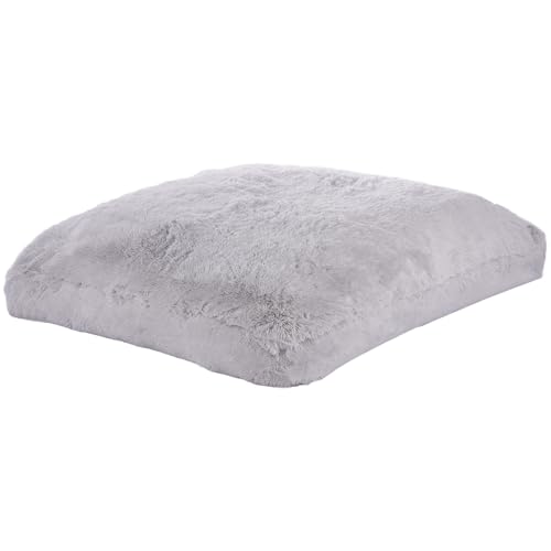VEVOR Sitzsackbett umwandelbarer Sessel vom Sitzsack zur Matratze, Bettsessel (1118 x 1118 x 686 mm) mit waschbarem Bezug für Erwachsene, gefüllt mit Flauschiger Plüsch, grau (volle Größe) von VEVOR