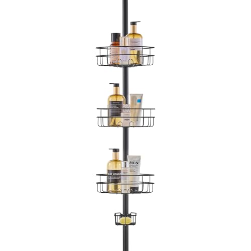 VEVOR Spannstange für Eckduschablage 991-3175 mm hoch, multifunktionale Spannstange für die Dusche mit starker & tragfähiger Ablage Spannstange für Badezimmer Waschräume Schwarz 3 Schichten VEVOR Spannstange für Eckduschablage 991-3175 mm hoch, multifunktionale Spannstange für die Dusche mit starker & tragfähiger Ablage Spannstange für Badezimmer Waschräume Schwarz 3 Schichten von VEVOR