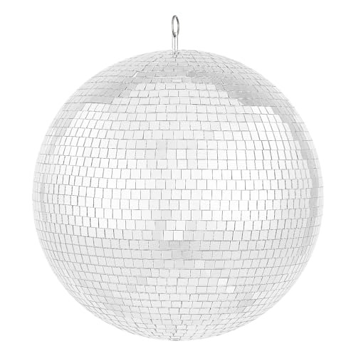 VEVOR Spiegelkugel 395 mm, Diskokugel, Discokugel-Mirrorball mit Aufhängering, Blitz-Diskokugel-Partydekorationen, ideal für DJ-Club, Bühne, Hochzeit, Geburtstag, Weihnachten, Silvesterfeier von VEVOR