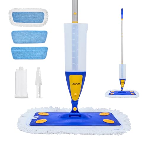 VEVOR Sprühwischer Bodenwischer mit 3 wiederverwendbaren waschbaren Wischpads, Sprühmopp mit nachfüllbaren 800 ml Wassertank & Sprühfunktion für Reinigung von Fliesenböden Vinylböden Holzböden VEVOR Sprühwischer Bodenwischer mit 3 wiederverwendbaren waschbaren Wischpads, Sprühmopp mit nachfüllbaren 800 ml Wassertank & Sprühfunktion für Reinigung von Fliesenböden Vinylböden Holzböden von VEVOR