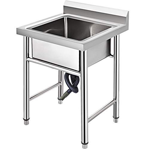 VEVOR Edelstahl Freistehendes Spülbecken - 44,45 x 41,91 x 25,4 cm, Spülbecken Organizer und Ordnungshelfer für Küche und Camping von VEVOR