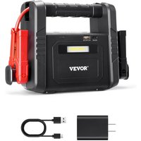 VEVOR Starthilfe Powerbank, 4000 A Spitze, Auto Starthilfe, Batterie-Booster mit Luftkompressor, Starthilfekabel, LCD-Display, LED, von VEVOR