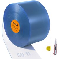 VEVOR Streifenvorhang, 50' Länge x 8" Breite x 0,08" Dicke, durchsichtige glatte PVC-Streifenvorhang-Tür-Großrolle, Kunststoff-Türstreifen für Türen VEVOR Streifenvorhang, 50' Länge x 8" Breite x 0,08" Dicke, durchsichtige glatte PVC-Streifenvorhang-Tür-Großrolle, Kunststoff-Türstreifen für Türen von VEVOR
