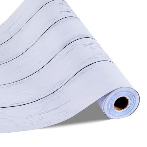 VEVOR Tapete selbstklebend, 45 cm x 12 m, Wandtapete, Klebefolie mit weißer Holzstruktur, wasserfest, Möbelfolie, dekorative Vinylrolle für Schlafzimmer, Küche, Büro, Badezimmer, Möbel VEVOR Tapete selbstklebend, 45 cm x 12 m, Wandtapete, Klebefolie mit weißer Holzstruktur, wasserfest, Möbelfolie, dekorative Vinylrolle für Schlafzimmer, Küche, Büro, Badezimmer, Möbel von VEVOR