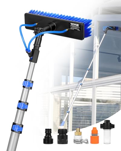 VEVOR Teleskop Waschbürste mit Teleskopstiel, 3,6 m langeTeleskopstange mit ausziehbarem Griff, 180° drehbarem Bürstenkopf & 20 m Schlauch, für den Haushalt & Außenbereich für Caravan-Solarmoduldecks VEVOR Teleskop Waschbürste mit Teleskopstiel, 3,6 m langeTeleskopstange mit ausziehbarem Griff, 180° drehbarem Bürstenkopf & 20 m Schlauch, für den Haushalt & Außenbereich für Caravan-Solarmoduldecks von VEVOR