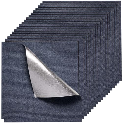 VEVOR Teppichfliesen 609,6 x 609,6 x 5 mm, 15er-Pack, selbstklebender Teppichboden mit Fläche von 5,5 m², Teppich Bodenbelag, einfacher DIY-Austausch für Wohnzimmer und Büro, Grau VEVOR Teppichfliesen 609,6 x 609,6 x 5 mm, 15er-Pack, selbstklebender Teppichboden mit Fläche von 5,5 m², Teppich Bodenbelag, einfacher DIY-Austausch für Wohnzimmer und Büro, Grau von VEVOR