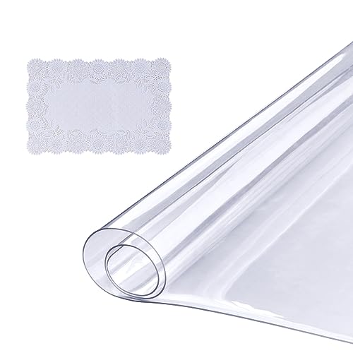 VEVOR Tischfolie Tischschutz Transparent 1,5 mm Dicke, Tischschutz-Folie PVC 306 x 614 mm Rechteckige Tischdecke Tischfolie Abwaschbar Verschleißfest Hitzebeständig wasserdichte Tisch-Schutzfolie von VEVOR