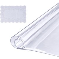 VEVOR Tischfolie Tischschutz Transparent 1,5 mm Dicke, Tischschutz-Folie PVC 918 x 1852 mm Rechteckige Tischdecke Tischfolie Abwaschbar von VEVOR