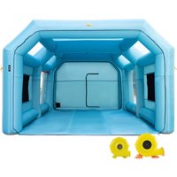 VEVOR Tragbare Aufblasbare Lackierkabine, 8,5 x 4,6 x 3 m Aufblasbare Spritzkabine, Autolackierzelt mit Luftfiltersystem und 2 Gebläsen, von VEVOR