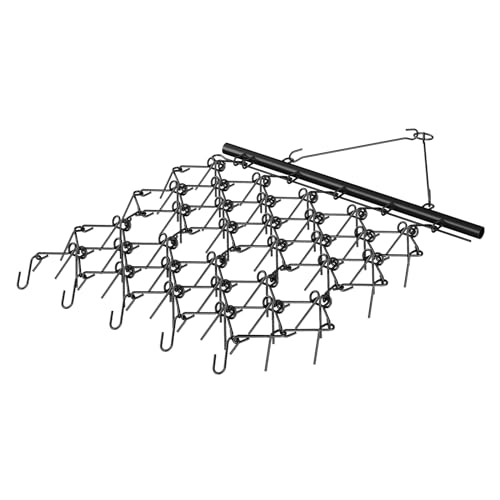 VEVOR Traktor Wiesenegge 2000 x 1210 mm Wiesenschleppe aus 4 mm dickem Q235-Stahl Feldegge mit 69x 10 cm Langen Zinken Egge 100 mm Durchmesser der Anhängerkupplung Stahlkettenegge Rasenschleppe von VEVOR