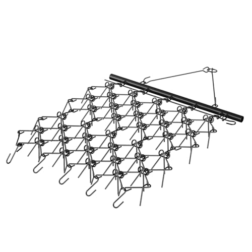 VEVOR Traktor Wiesenegge 2270 x 1210 mm Wiesenschleppe aus 4 mm dickem Q235-Stahl Feldegge mit 79x 10 cm Langen Zinken Egge 100 mm Durchmesser der Anhängerkupplung Stahlkettenegge Rasenschleppe von VEVOR