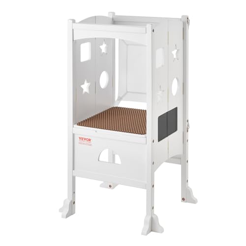 VEVOR Tritthocker Kinder 56,75 kg Gewichtskapazität Trittschemel 510 x 540 x 942 mm Hocker Massivholz Badhocker mit Sicherheitsschutzschienen Lernturm Kinderschemel Trittschemel Kinderhocker klappbar VEVOR Tritthocker Kinder 56,75 kg Gewichtskapazität Trittschemel 510 x 540 x 942 mm Hocker Massivholz Badhocker mit Sicherheitsschutzschienen Lernturm Kinderschemel Trittschemel Kinderhocker klappbar von VEVOR