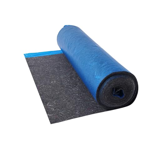 VEVOR Trittschalldämmung, 18,8 m²/Rolle, 3 mm dicke Dämmungunterlage mit angebrachter Dampfsperre, Faser + PE-Folie, Schalldämmung & Geräuschreduzierung, ideal für Vinyl, Laminat, Holz, Blau VEVOR Trittschalldämmung, 18,8 m²/Rolle, 3 mm dicke Dämmungunterlage mit angebrachter Dampfsperre, Faser + PE-Folie, Schalldämmung & Geräuschreduzierung, ideal für Vinyl, Laminat, Holz, Blau von VEVOR