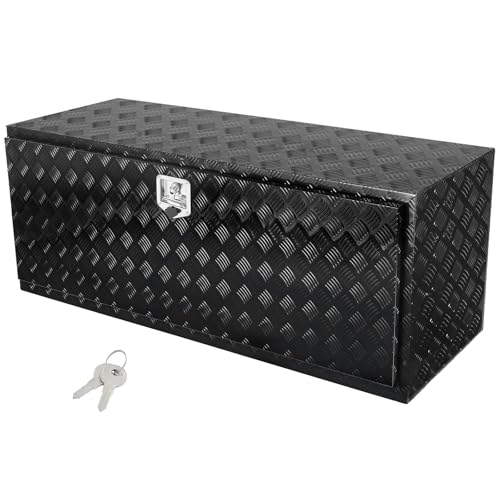 VEVOR Truckbox Werkzeugbox, Unterboden-Anhängerbox, Werkzeugkasten 1524 x 610 x 610 mm Pickup-Aufbewahrungsbox, Aluminiumlegierung, 50 kg belastbarer Werkzeugkasten, abschließbare Aufbewahrungsbox von VEVOR