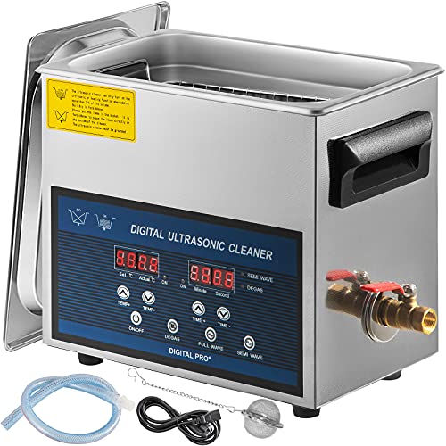 VEVOR Ultraschall-Reiniger, 6 l, professioneller Ultraschallreiniger, doppelte Frequenz, 28/40 kHz, Ultraschall-Reinigungsgerät mit Behälter aus Edelstahl, für Schmuck, Brillen, Uhren VEVOR Ultraschall-Reiniger, 6 l, professioneller Ultraschallreiniger, doppelte Frequenz, 28/40 kHz, Ultraschall-Reinigungsgerät mit Behälter aus Edelstahl, für Schmuck, Brillen, Uhren von VEVOR