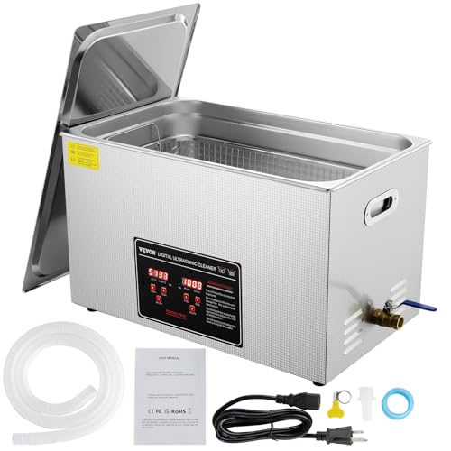 VEVOR Ultraschallreiniger Ultraschall Edelstahl-Reinigungsgerät 752 W, 30 L Ultraschallreinigungsgerät mit Digitaler Anzeige 0-30 Min, Reinigung Ultraschall für Schmuck, Brillen, Uhren usw. von VEVOR