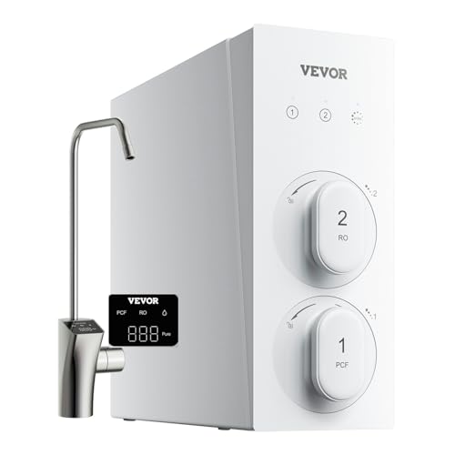 VEVOR Umkehrosmosesystem 600 GPD 8-stufige Durchlauferhitzer Umkehrosmose-Wasserfilter, Untertisch-Wasserfiltersystem mit intelligentem Display-Wasserhahn, 2:1-Verhältnis von reinem Wasser zu Abfluss VEVOR Umkehrosmosesystem 600 GPD 8-stufige Durchlauferhitzer Umkehrosmose-Wasserfilter, Untertisch-Wasserfiltersystem mit intelligentem Display-Wasserhahn, 2:1-Verhältnis von reinem Wasser zu Abfluss von VEVOR
