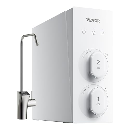 VEVOR Umkehrosmosesystem 800 GPD 8-stufig Durchlauferhitzer Umkehrosmose-Wasserfilter, Untertisch-Wasserfiltersystem mit intelligentem Display-Wasserhahn, 2:1-Verhältnis von reinem Wasser zu Abfluss VEVOR Umkehrosmosesystem 800 GPD 8-stufig Durchlauferhitzer Umkehrosmose-Wasserfilter, Untertisch-Wasserfiltersystem mit intelligentem Display-Wasserhahn, 2:1-Verhältnis von reinem Wasser zu Abfluss von VEVOR