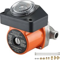 Umwälzpumpe Heizung 100W Zirkulationspumpe 38L/min Durchfluss Heizungspumpe 0,6bar Betriebsdruck Warmwasser Pumpe 6,6m Max. Förderhöhe IPX4 Schutzart von VEVOR