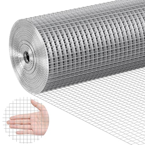 VEVOR Volierendraht, 91 cm x 30,48 m, Drahtgeflecht, 12,7x12,7mm feuerverzinkte Maschendrahtrolle, Maschendrahtzaun, Maschendraht für Kaninchenkäfige, Garten, kleine Nagetiere VEVOR Volierendraht, 91 cm x 30,48 m, Drahtgeflecht, 12,7x12,7mm feuerverzinkte Maschendrahtrolle, Maschendrahtzaun, Maschendraht für Kaninchenkäfige, Garten, kleine Nagetiere von VEVOR