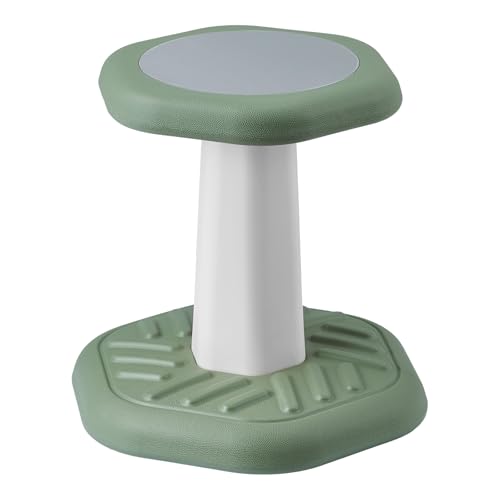 VEVOR Wackelstuhl Wackelhocker mini mit Schwammkissen, Kinderhocker verbessert Konzentration, Haltung und beruhigt Kinder, 70 kg belastbar Wackelhocker aus HDPE ideal für Schulen Zuhause Grün von VEVOR