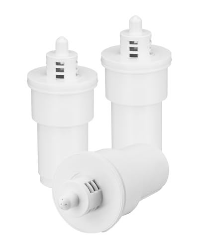 VEVOR Wasserfilter-Ersatz mit 0,3 L/min Durchflussrate für Kannen & Spender (3 Stk.) BPA-frei, hält 3 Monate oder 150 L, reduziert Kalk Blei Chlor, für Wasserfilterkanne 6216 Weiß von VEVOR