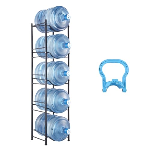 VEVOR Wasserkrughalter, 5 Gallonen Wasserflaschenhalter, einreihiges Wasserflaschenregal für 5 Flaschen, Wasserkrugregal 95 kg Gesamttragfähigkeit, für Küche, Büro, Wohnzimmer, Wasserflaschenhalter VEVOR Wasserkrughalter, 5 Gallonen Wasserflaschenhalter, einreihiges Wasserflaschenregal für 5 Flaschen, Wasserkrugregal 95 kg Gesamttragfähigkeit, für Küche, Büro, Wohnzimmer, Wasserflaschenhalter von VEVOR