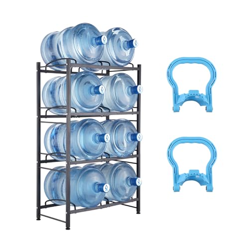 VEVOR Wasserkrughalter mit 4 Ebenen, 5 Gal Wasserflaschenhalter, zweireihiges Wasserflaschenregal aus Eisen für 8 Flaschen, robustes Wasserkrugregal Wasserkrughalter für Küche Büro Wohnzimmer schwarz VEVOR Wasserkrughalter mit 4 Ebenen, 5 Gal Wasserflaschenhalter, zweireihiges Wasserflaschenregal aus Eisen für 8 Flaschen, robustes Wasserkrugregal Wasserkrughalter für Küche Büro Wohnzimmer schwarz von VEVOR
