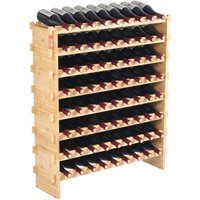 VEVOR Weinregal stapelbar 72 Flaschen, stabiles Flaschenregal, 8-stufiges Lagerregal aus Bambusholz, freistehendes Weinregal, wackelfreie Regale VEVOR Weinregal stapelbar 72 Flaschen, stabiles Flaschenregal, 8-stufiges Lagerregal aus Bambusholz, freistehendes Weinregal, wackelfreie Regale von VEVOR