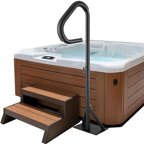 VEVOR Whirlpool-Handlauf 88,9–144,8cm höhenverstellbar Spa-Geländer Whirlpool Aluminiumlegierung rostfrei korrosionsbeständig Pool Handlauf 272kg Tragfähigkeit Haltegriff Einstiegshilfe von VEVOR