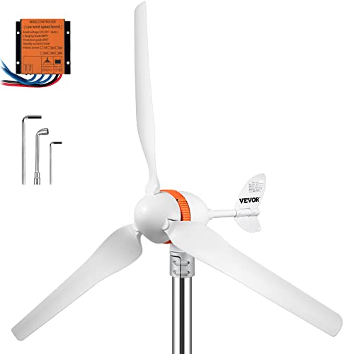 VEVOR Windturbinengenerator 400 W Windgenerator, 12 V Elektrisch MPPT Controller, 13 m/s Windkraftanlage mit 3 Blatt Laderegler Windkraftgenerator, Windkraftturbinengenerator für Stromergänzung von VEVOR