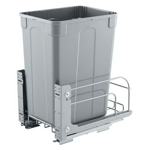 VEVOR ausziehbarer Mülleimer (35 Qt) für Küchenschränke, Unterbau-Abfallbehälter (30 kg belastbar) mit robustem Soft-Close-Schiebesystem aus Metall und Türsatz, für Spüle Unterbau von VEVOR