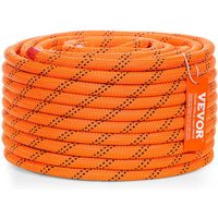 Doppelt geflochtenes Polyesterseil, 1,27 cm x 36,6 m, 48 Stränge, 3600 kg Bruchfestigkeit, Outdoor-Kletterseil, Baumpflegeseil für Felswanderungen, von VEVOR