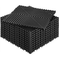 Ineinandergreifende Drainagematte 31 x 31 cm modulares ineinandergreifende Matten, 12 Stk. zusammensteckbare Drainagematten, rutschfeste schwarze Ineinandergreifende Drainagematte 31 x 31 cm modulares ineinandergreifende Matten, 12 Stk. zusammensteckbare Drainagematten, rutschfeste schwarze von VEVOR