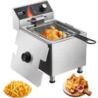 VEVOR kommerzielle Fritteuse, 3100W elektrische Aufsatzfritteuse mit Korb und höhenverstellbaren Füßen, 9 L Edelstahl Einölfritteuse mit VEVOR kommerzielle Fritteuse, 3100W elektrische Aufsatzfritteuse mit Korb und höhenverstellbaren Füßen, 9 L Edelstahl Einölfritteuse mit von VEVOR