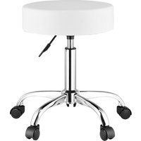 VEVOR runder Sattelhocker Rollhocker 204 kg belastbarer höhenverstellbarer (55-71 cm) Drehhocker Arbeitshocker PU-Leder-Drehsattelstuhl geeignet für von VEVOR