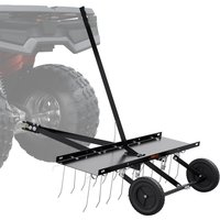 Vertikutierer zum Hinterherziehen, 40 Zoll Vertikutierer zum Hinterherziehen mit 20 Zinken aus Federstahl, Rasenrechen zum Hinterherziehen für Vertikutierer zum Hinterherziehen, 40 Zoll Vertikutierer zum Hinterherziehen mit 20 Zinken aus Federstahl, Rasenrechen zum Hinterherziehen für von VEVOR