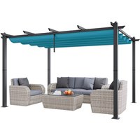 Vevor - 10'x13' einziehbare Pergola für den Außenbereich mit Baldachin, Aluminium-Pergola mit einziehbarem Baldachin, moderne Pergola mit von VEVOR