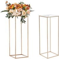 Vevor 2er-Set Blumenhocker Eckig 28x28x80cm Blumenständer Eisen Beistelltisch Modern Blumensäule Acryl-Laminat Pflanzenhocker Pflanzenständer von MOPHORN