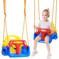 Vevor - 3-in-1-Schaukelsitz für Kleinkinder, Baby-Schaukelsitz mit einer Tragkraft von bis zu 90 kg, mit verstellbaren Seilen und Karabinerhaken, von VEVOR