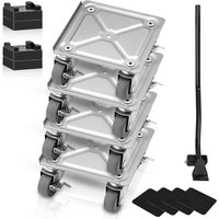 Vevor - 4-tlg. Möbeltransport-Set Möbelroller Max. Tragfähigkeit 454kg Möbelrollen Kohlenstoffstahl mit 4-PP-Rädern Transportroller Umzughelfer von VEVOR