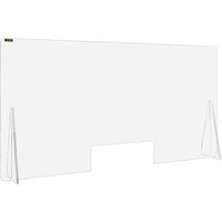 60 x 120 cm Schreibtisch Trennwand Plexiglas, 23,6 x 47,2 Zoll Spuckschutz, Acrylglas Sichtschutz Thekenaufsatz Durchreiche Lärm reduzieren physische von VEVOR