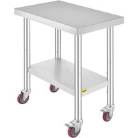 Arbeitstisch 30' x 18' x 34' Edelstahl Catering Arbeitstisch etwas 150 kg für Belastbarkeit Lebensmittel Zubereitungstisch Gewerbliche Arbeitstisch Arbeitstisch 30' x 18' x 34' Edelstahl Catering Arbeitstisch etwas 150 kg für Belastbarkeit Lebensmittel Zubereitungstisch Gewerbliche Arbeitstisch von VEVOR
