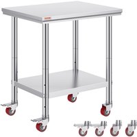 Arbeitstisch 76 x 60 x 85 cm Edelstahl Catering Arbeitstisch Belastbarkeit 317 kg, Lebensmittel Zubereitungstisch mit Nachlauf gewerblicher Arbeitstisch 76 x 60 x 85 cm Edelstahl Catering Arbeitstisch Belastbarkeit 317 kg, Lebensmittel Zubereitungstisch mit Nachlauf gewerblicher von VEVOR