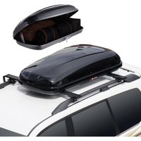 Auto Dachbox Dachkoffer Aufbewahrungsbox 370 l, ABS-Hartschalen Dachgepäckträger Aufbewahrungsbox mit beidseitiger Öffnung und 2 verstärkten Gurten, von VEVOR